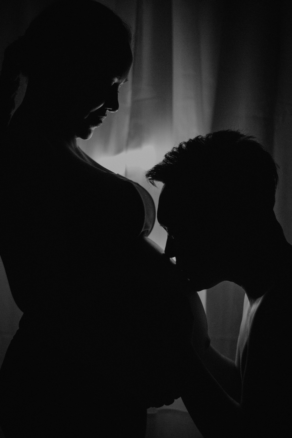 A still portrait in shadow.